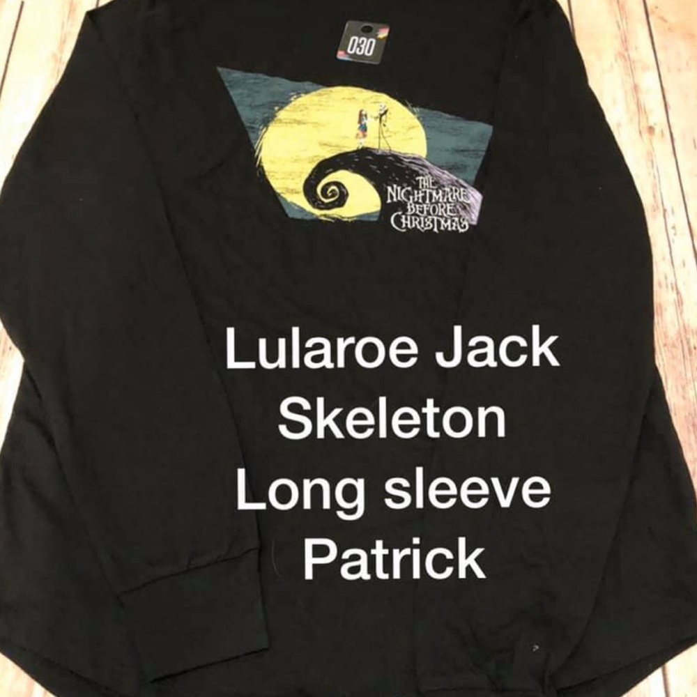 Lularoe  Jack Skeleton Large long sleeve Patrick